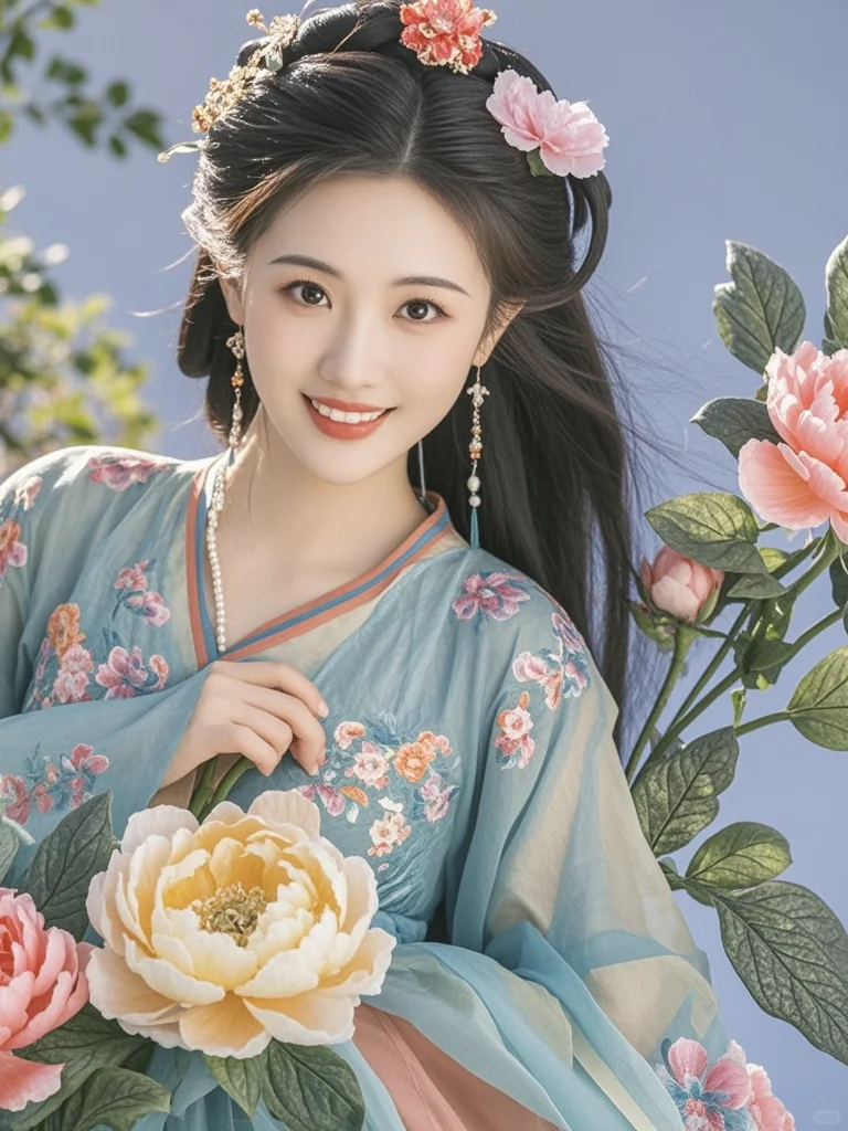 美女🌸古风佳人如画，一颦一笑皆风情。