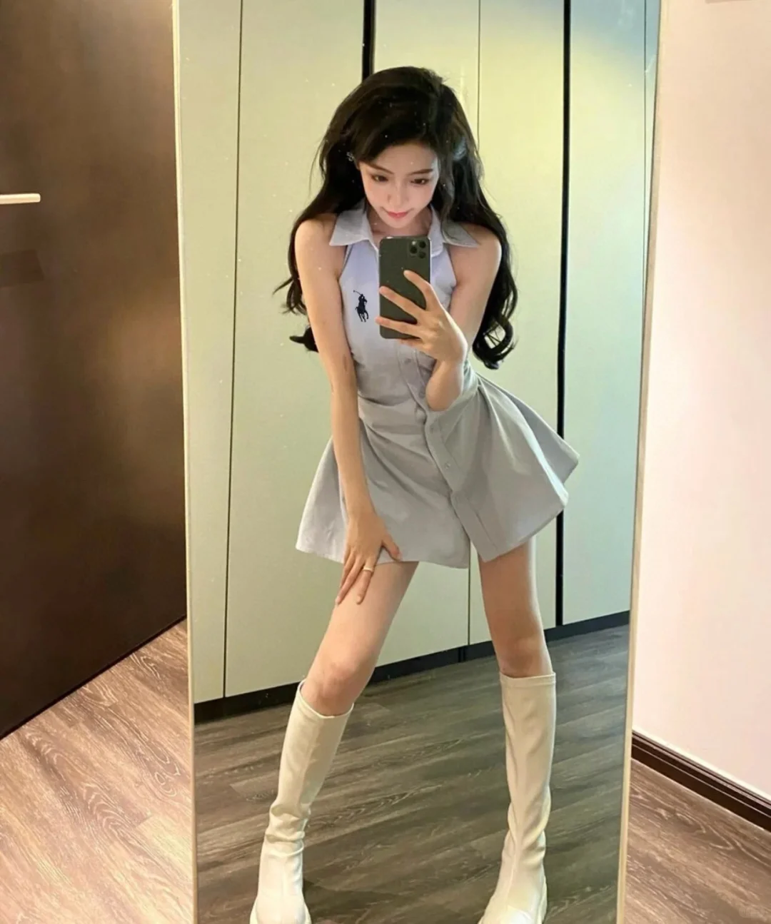 天！妥妥清纯女高连衣裙