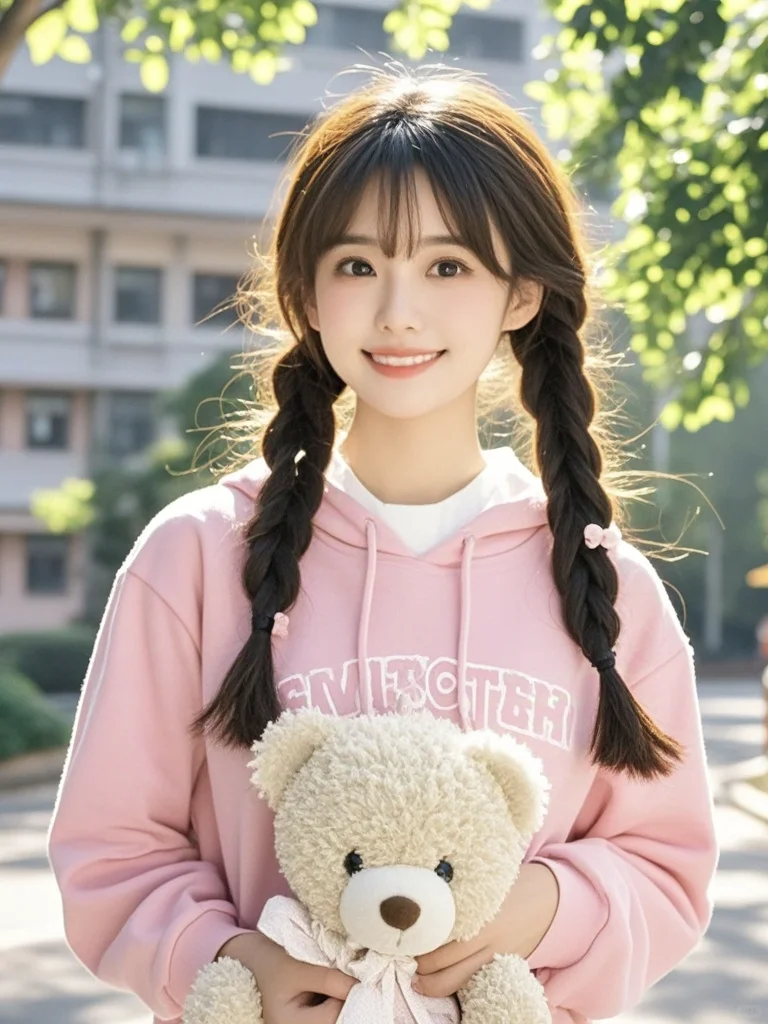 美女壁纸︳甜美校花小姐姐美翻了整个秋天✨