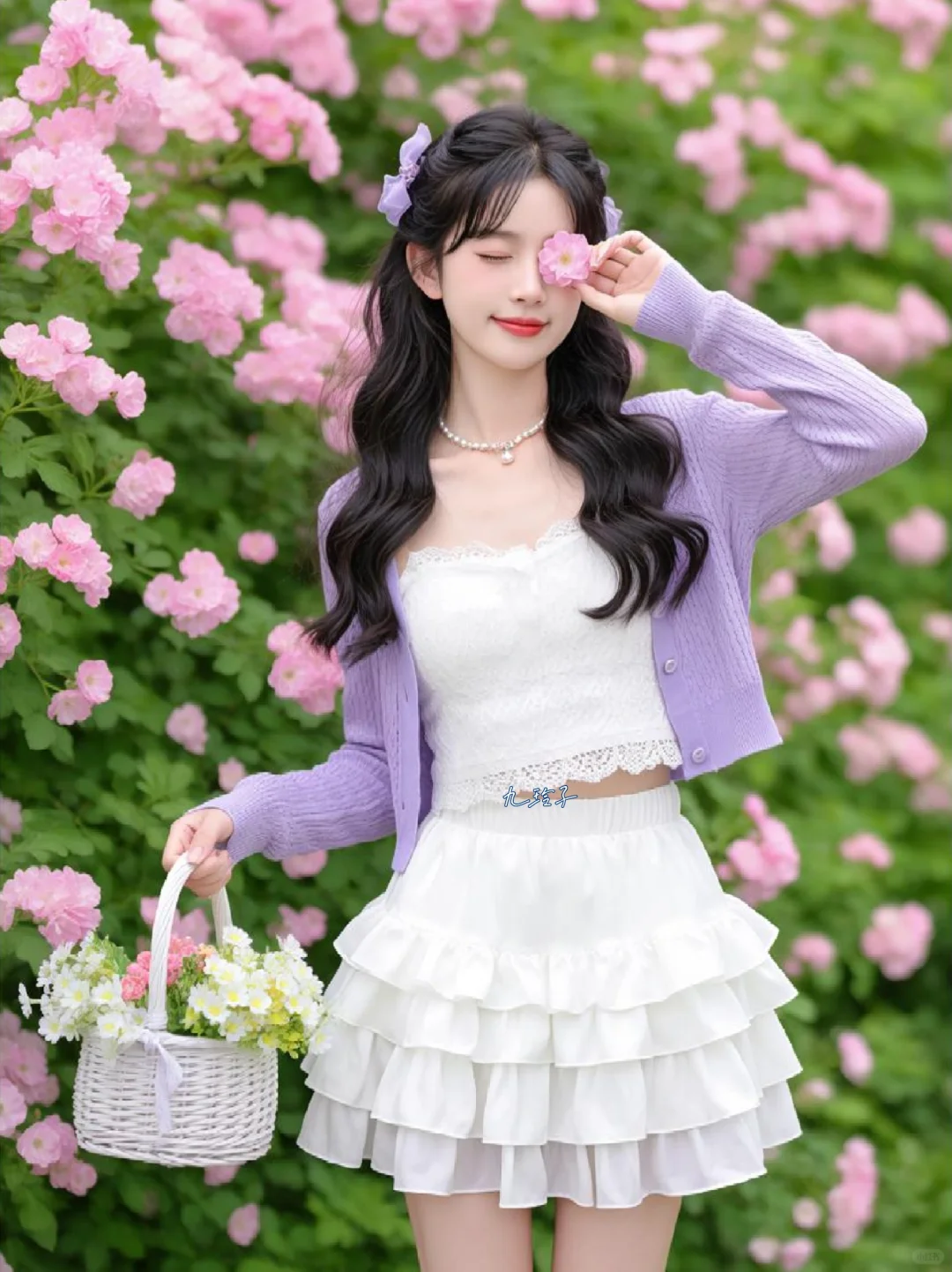 公园里的浪漫粉色花海🌸