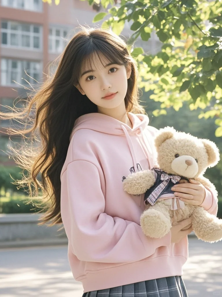 美女壁纸︳甜美校花小姐姐美翻了整个秋天✨