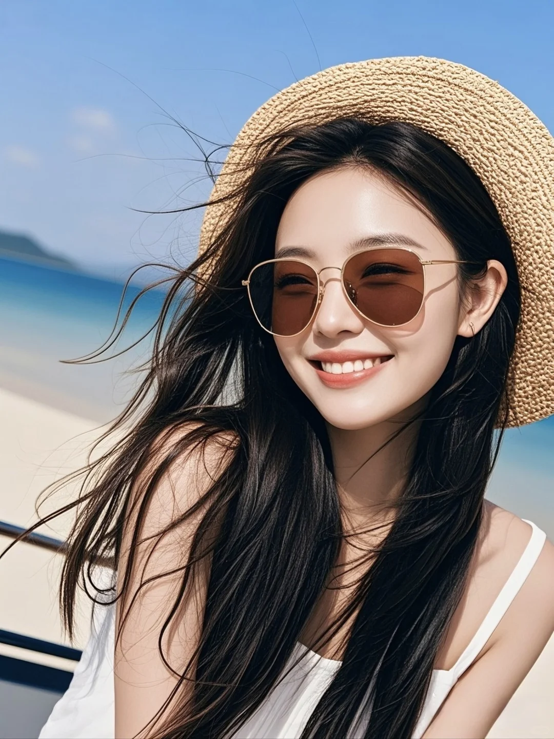 WeChat 海边 | 清新女头