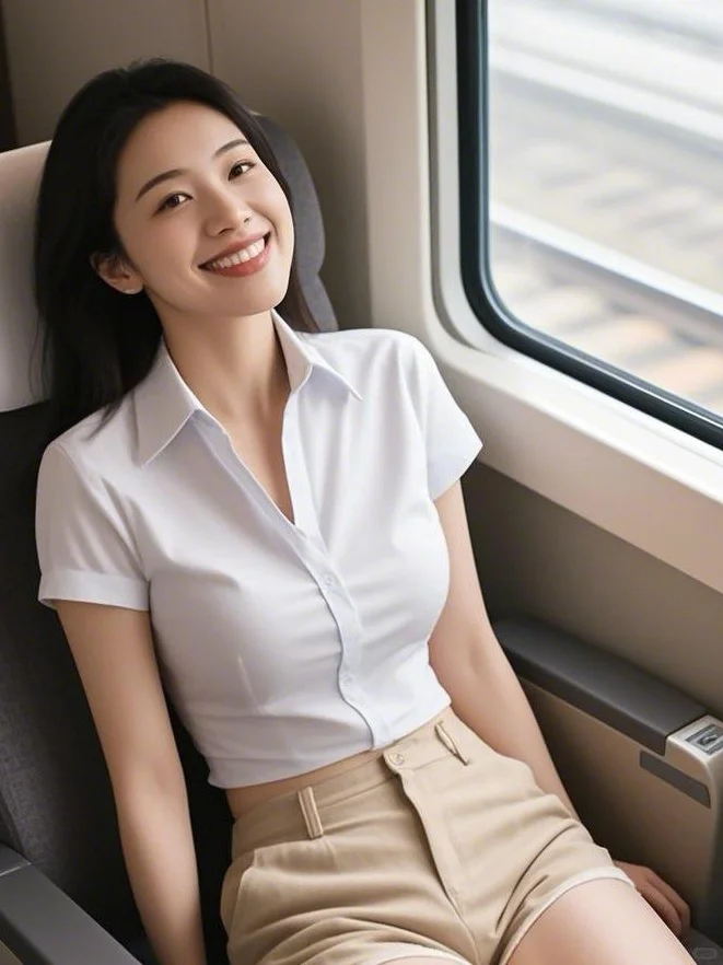 神仙颜值的高铁上仙女谁不爱！