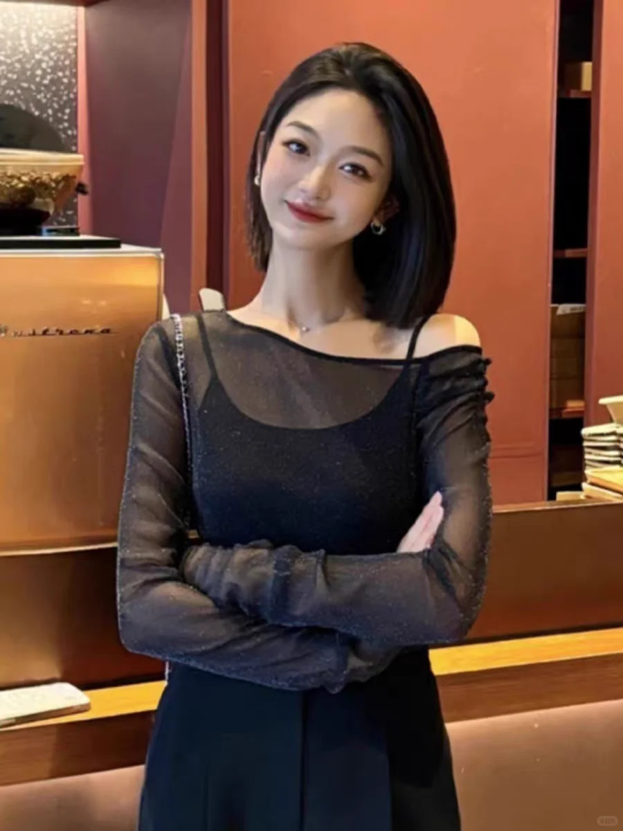 【限定发售】你的时尚利器，性感透视网纱T