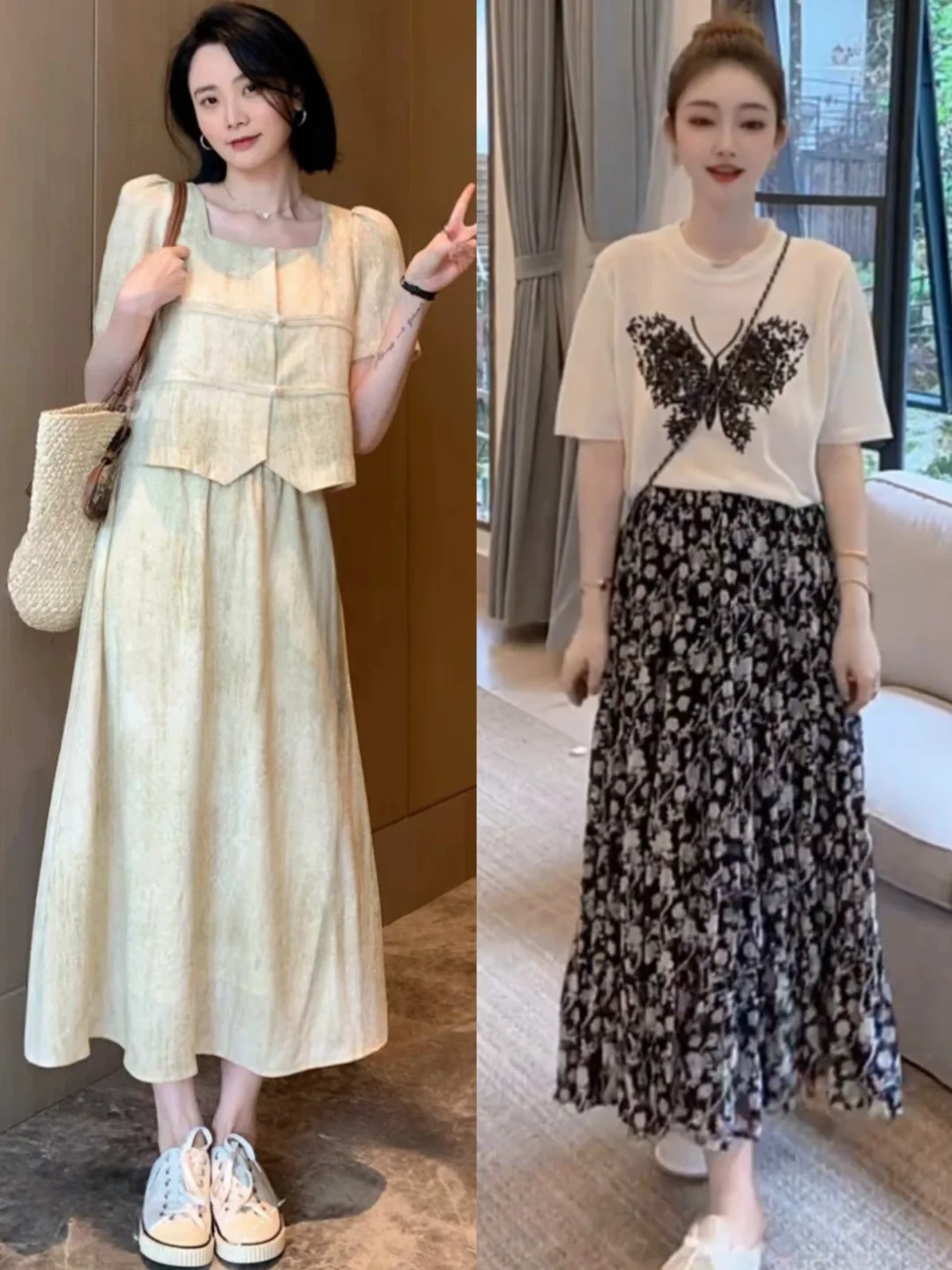 穿搭技巧--夏季女生裙装优雅与时尚并存。