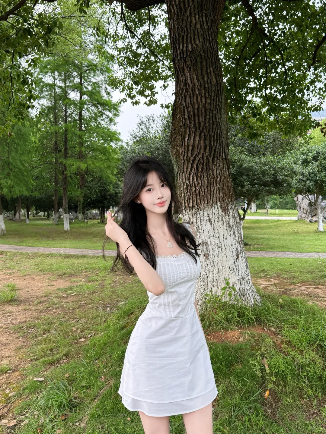 小白花连衣裙