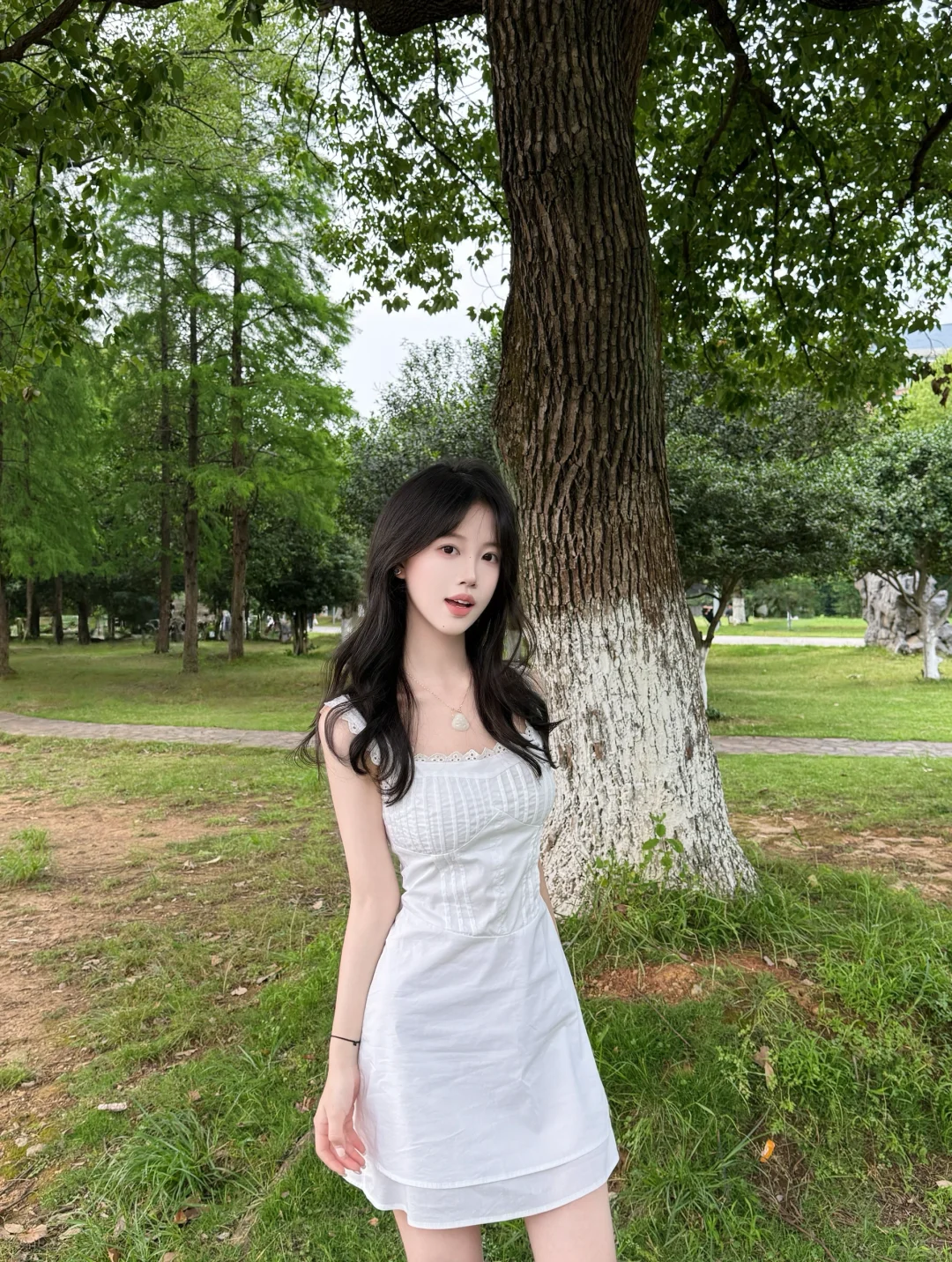 小白花连衣裙