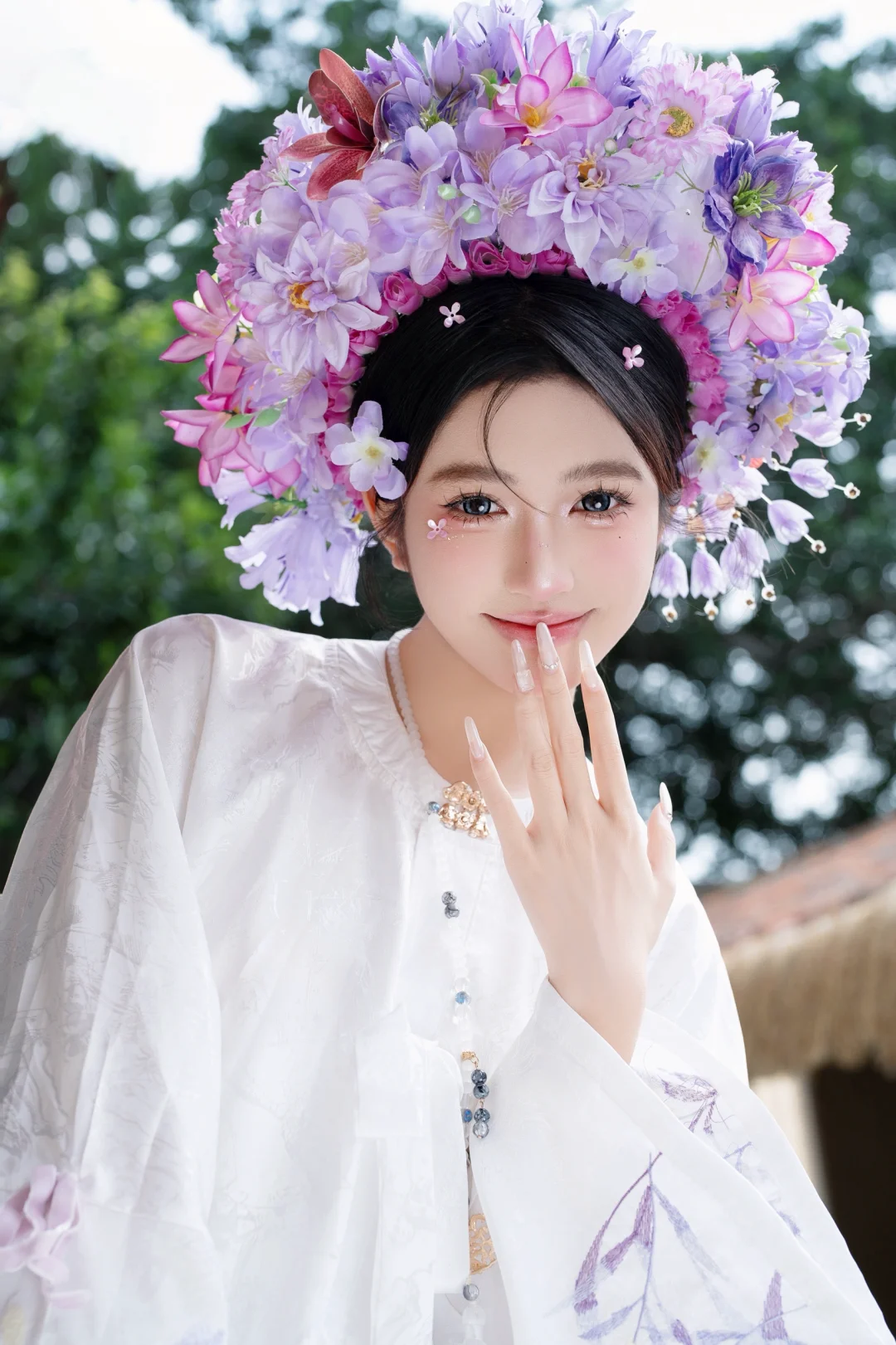 泉州簪花写真｜寺庙里的温柔仙子