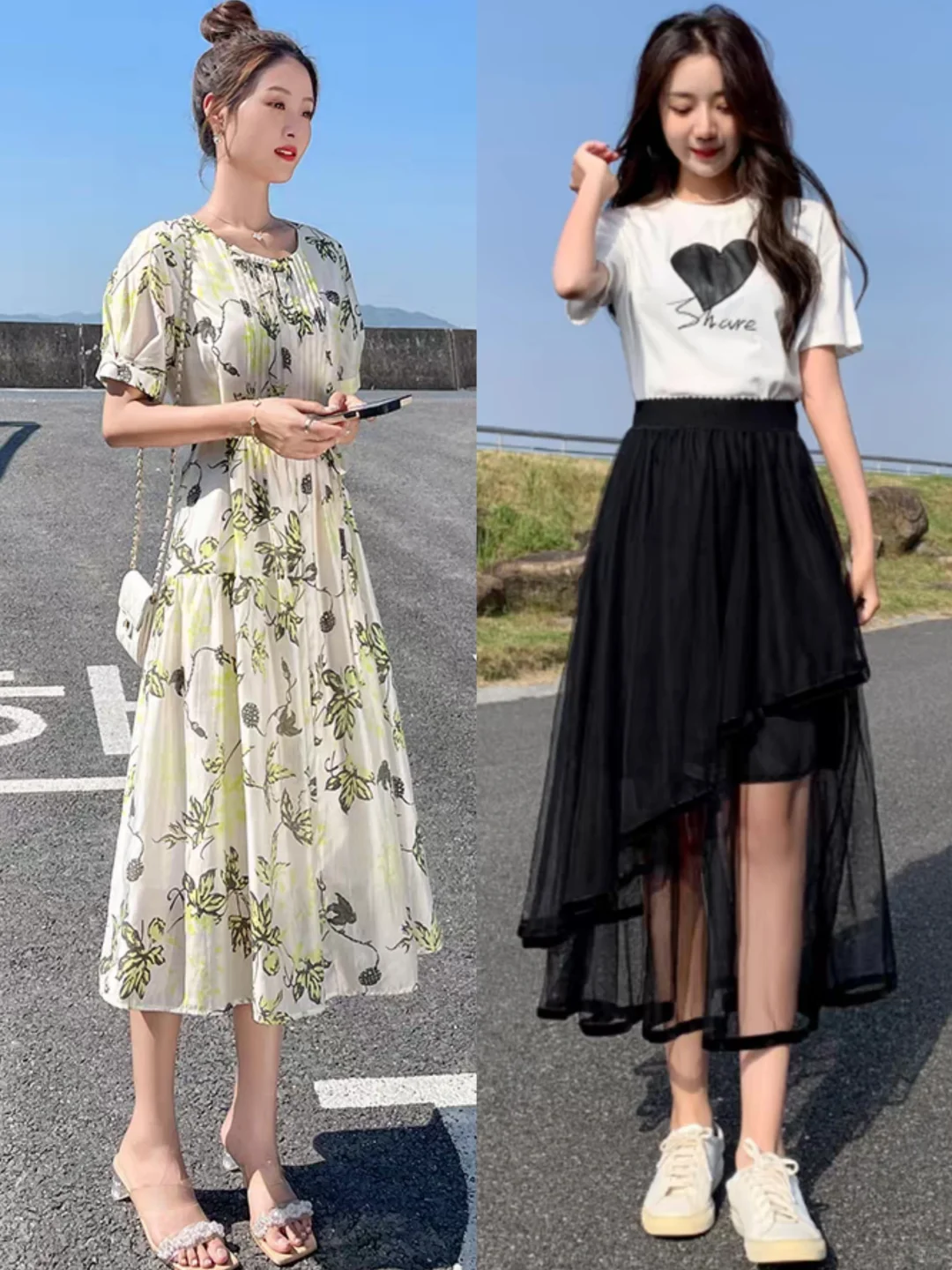 穿搭技巧--夏季女生裙装优雅与时尚并存。