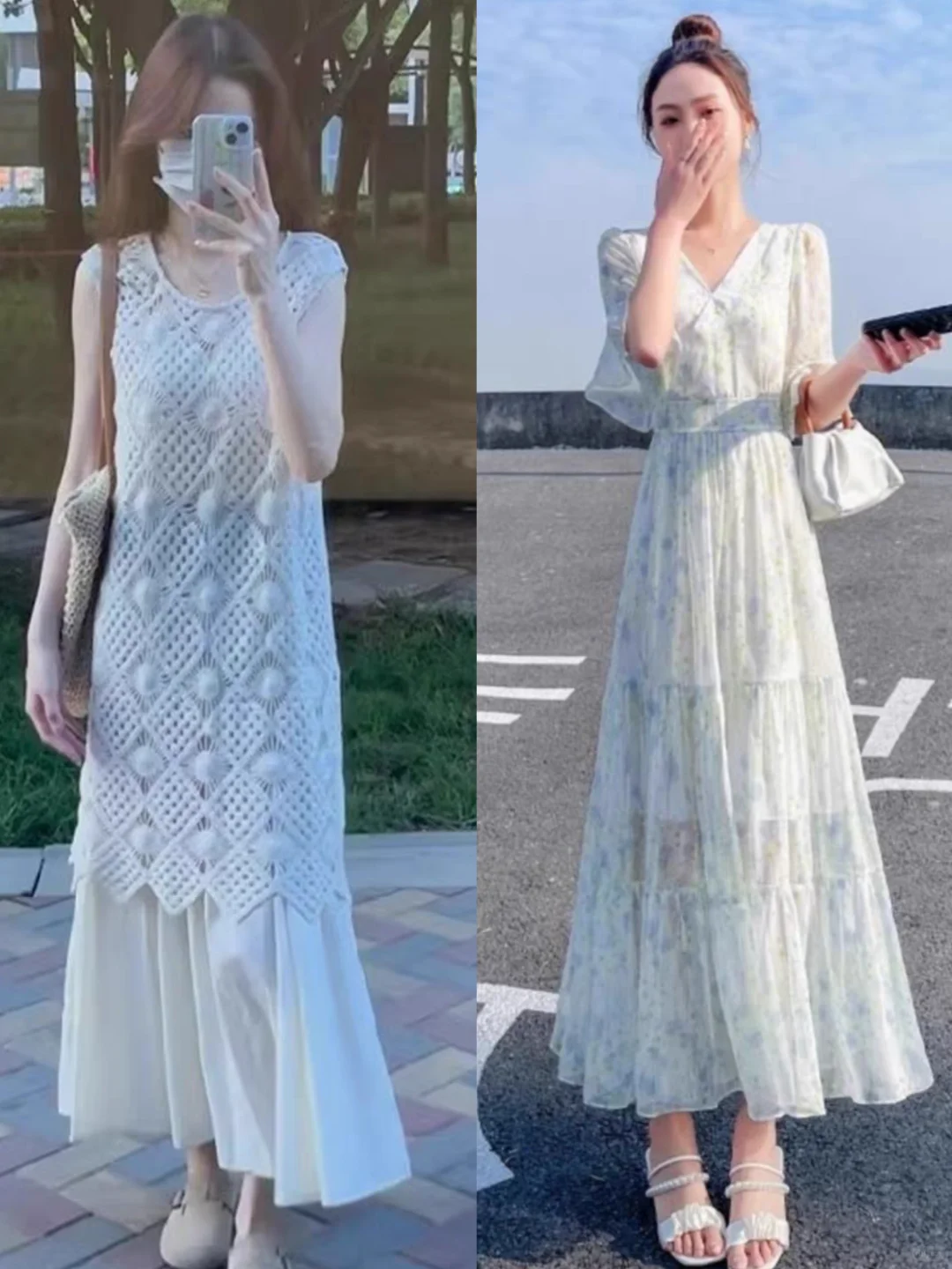 微胖女生黄黑皮必看，这5条碎花连衣裙巨显