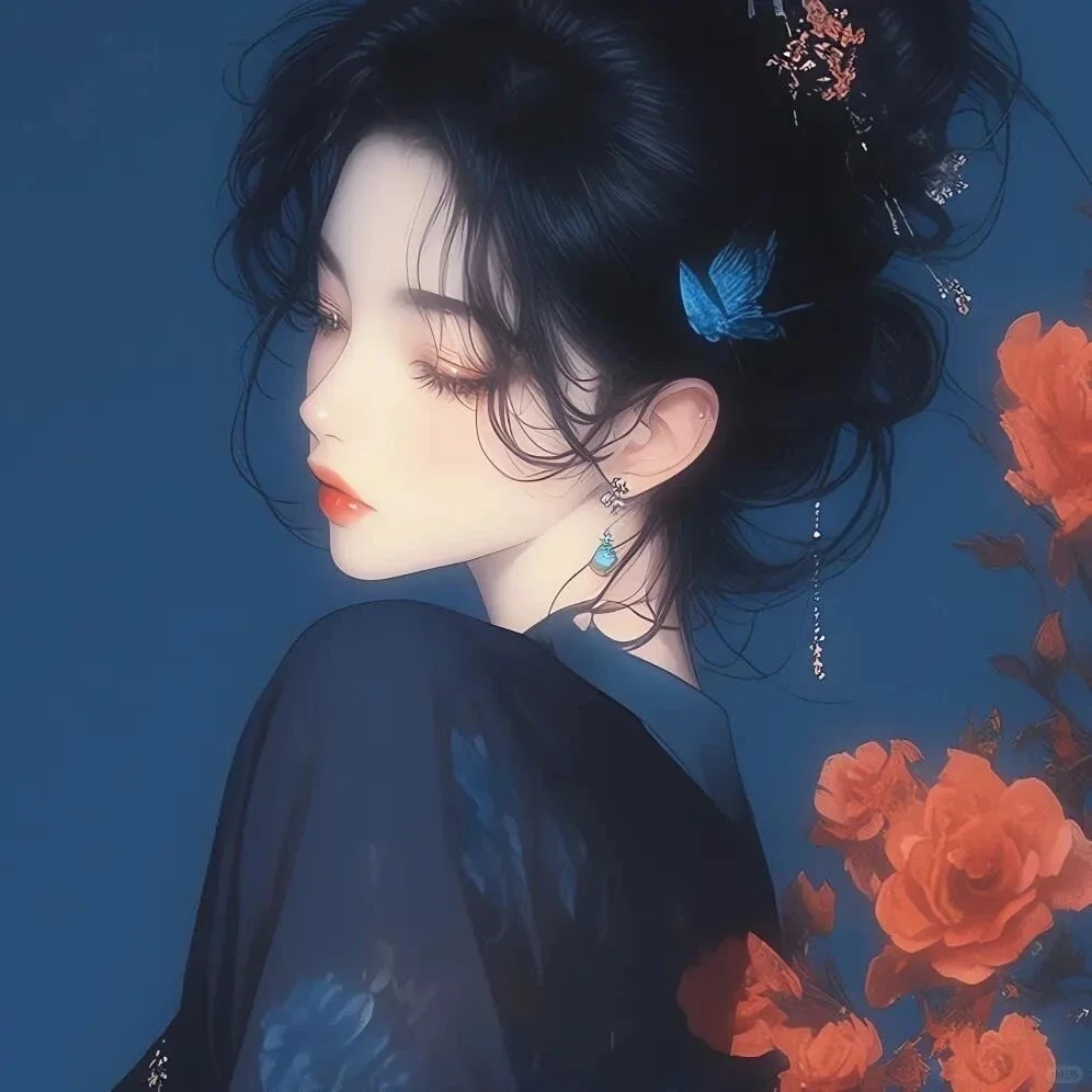 来一组清冷风头像！ai绘画