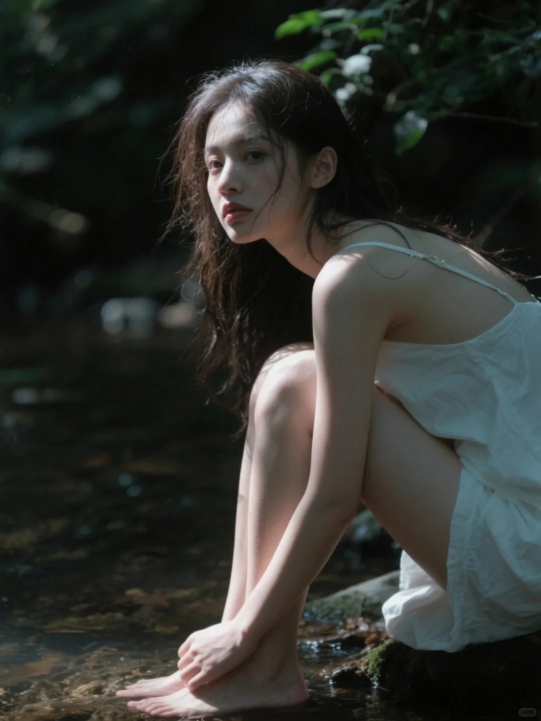 水边的温柔，是她眼中的清透