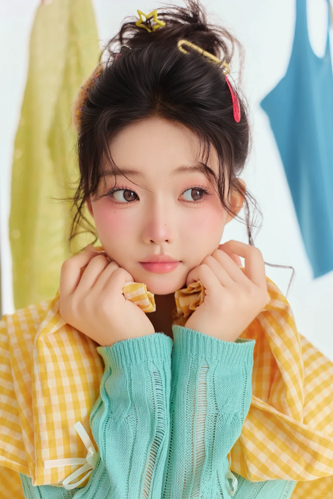 鬼马少女杂志感写真🈶！多巴胺穿搭.幼态满满