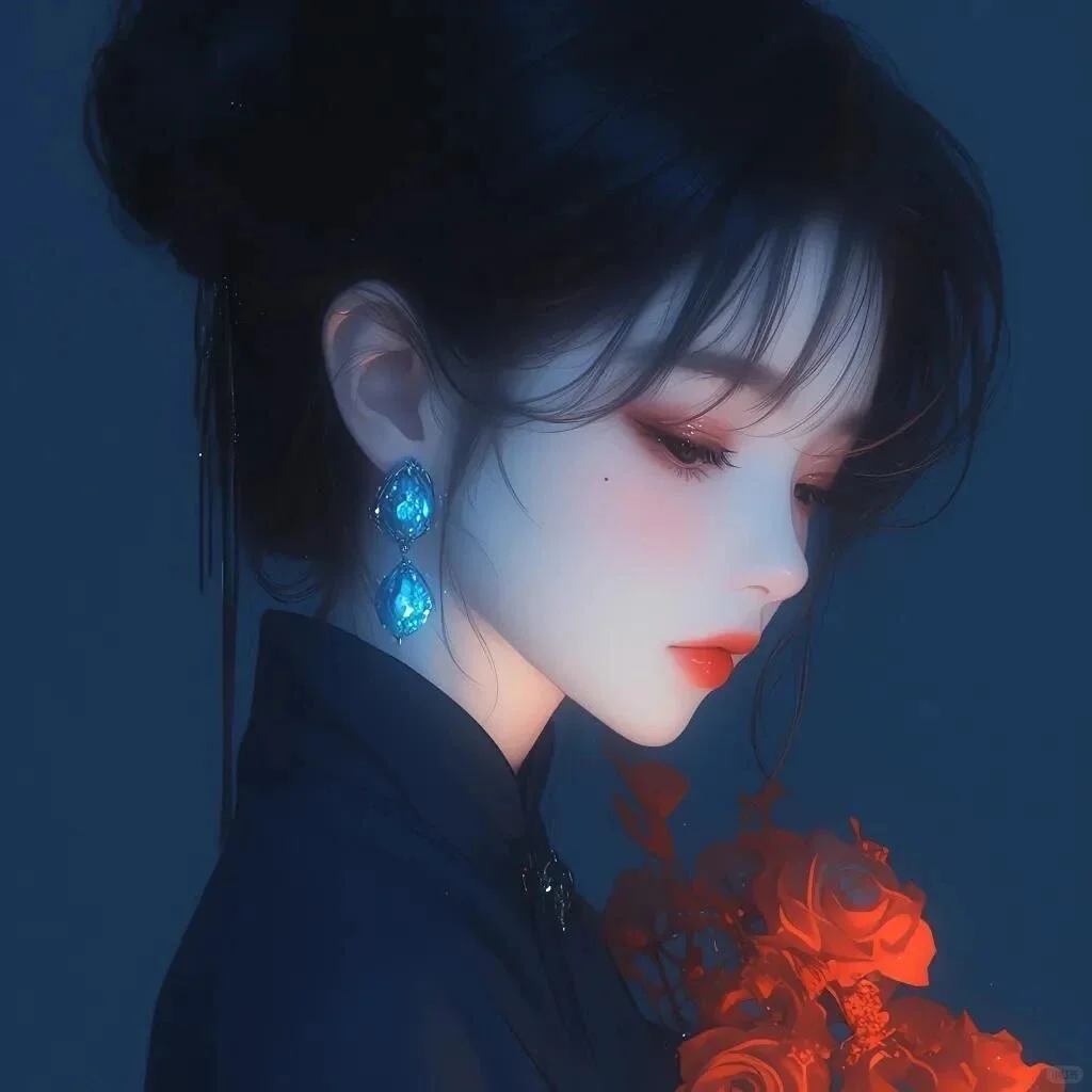 来一组清冷风头像！ai绘画