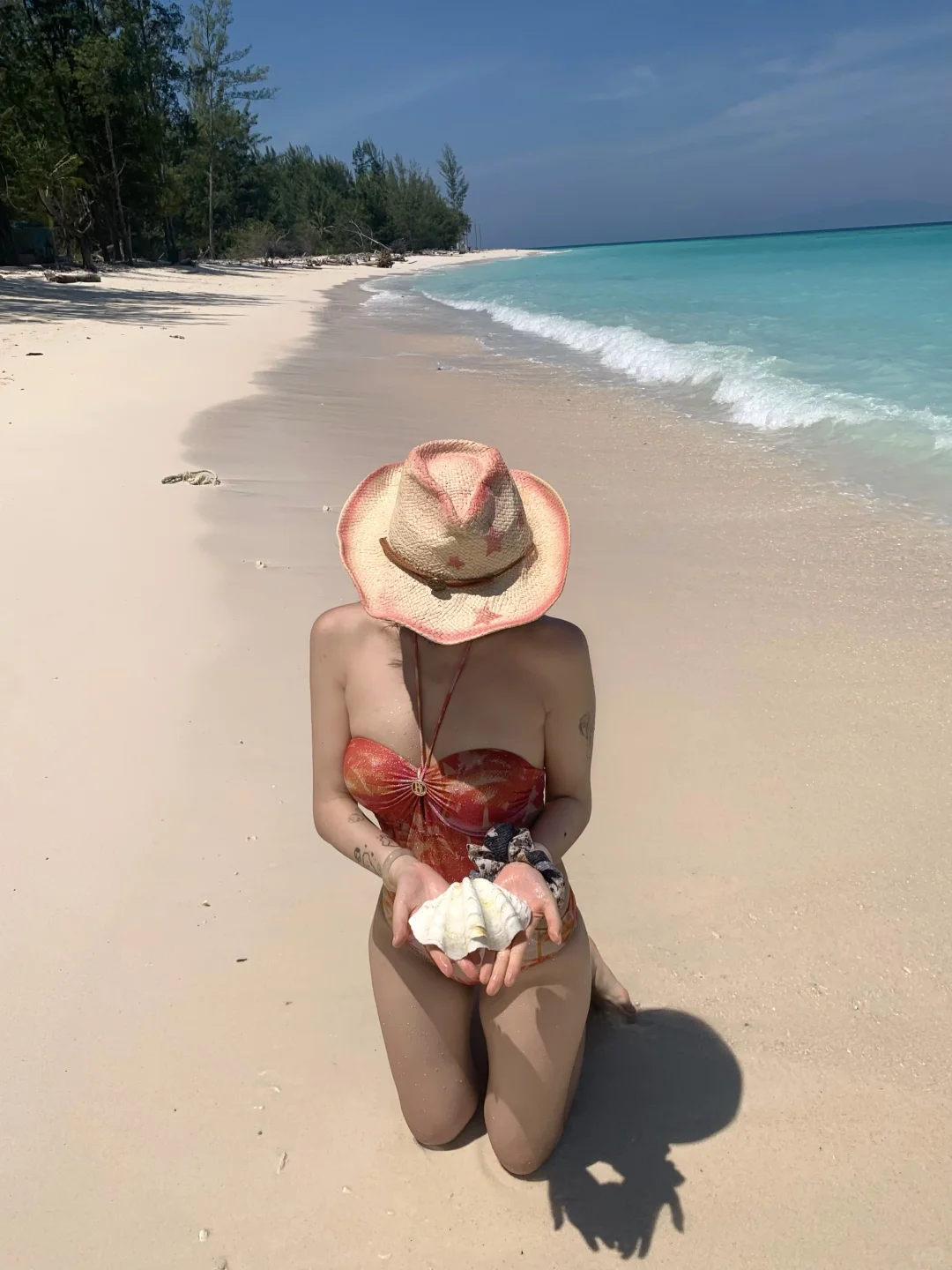 🏖️🌅把日落穿身上