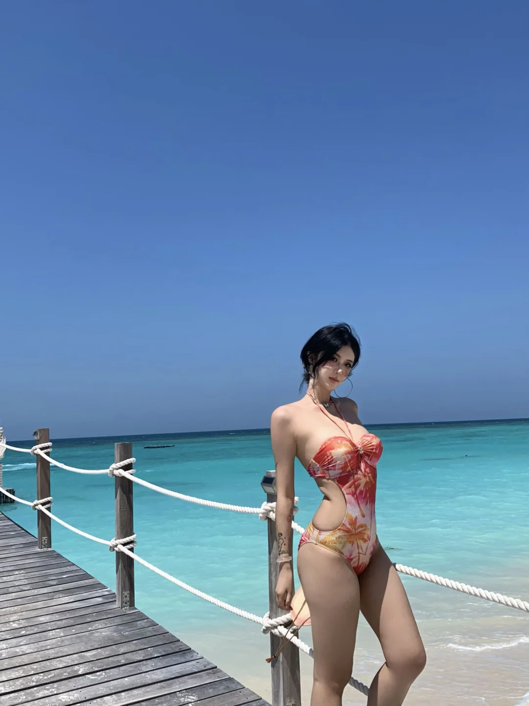 🏖️🌅把日落穿身上