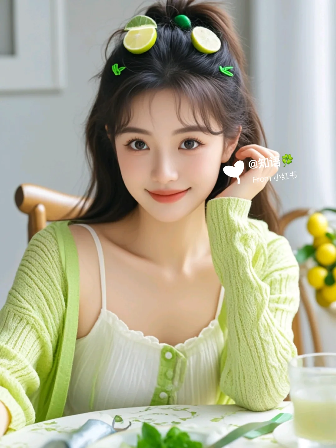 柠檬女孩儿|Ai美女头像