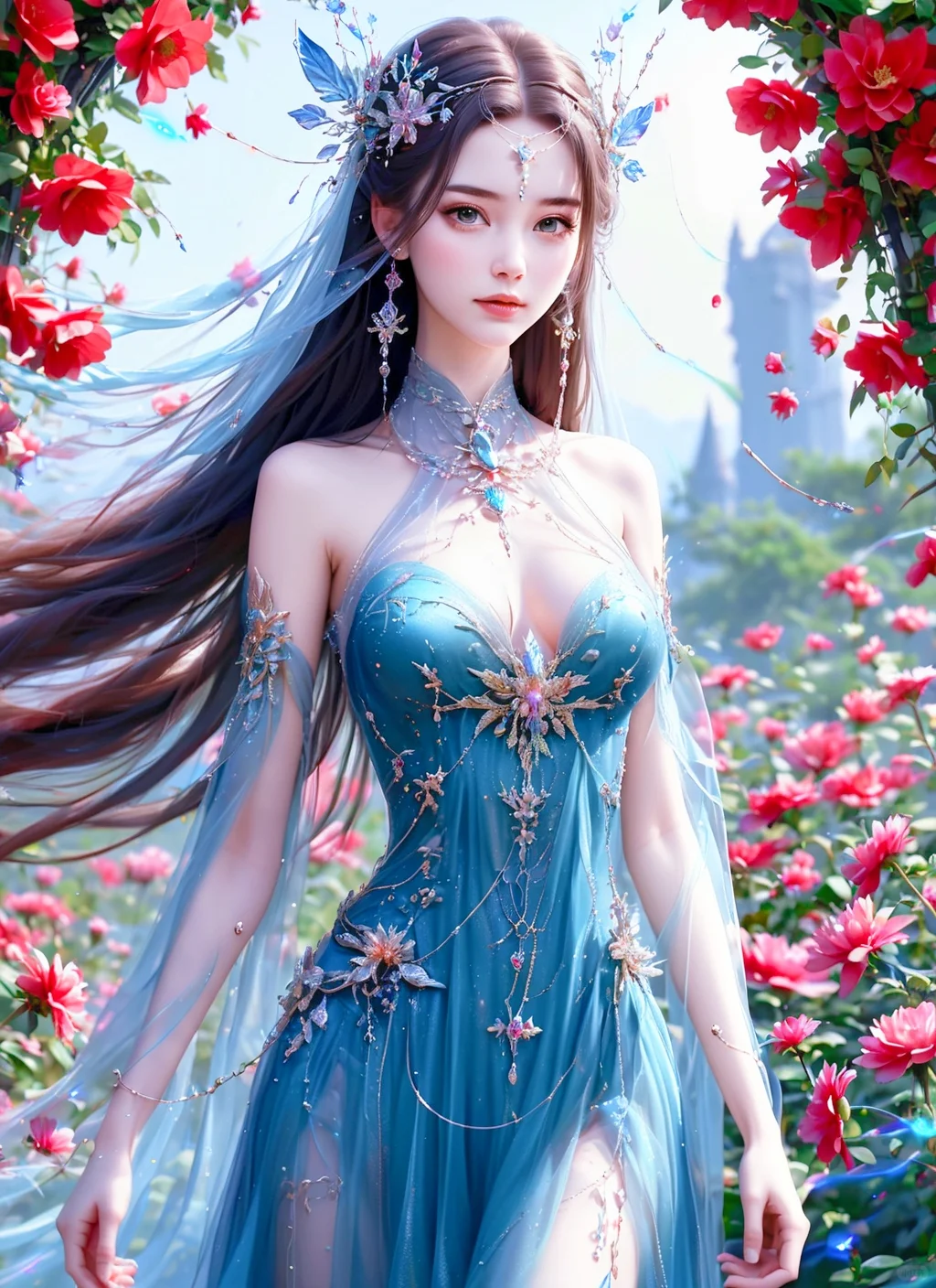 ai插画 女神写真风～