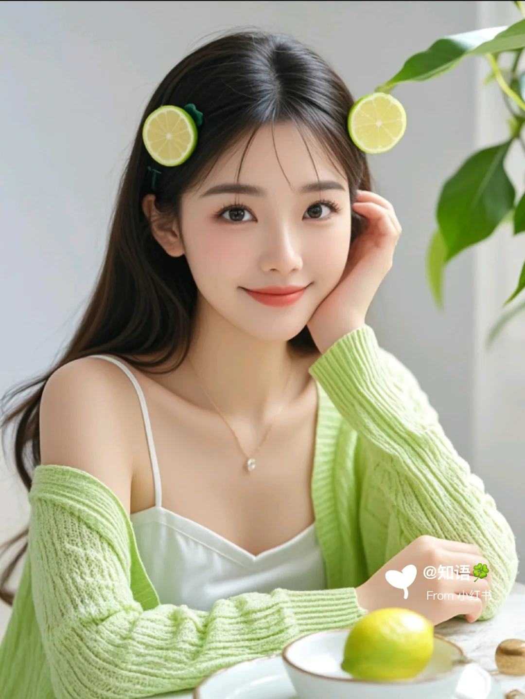 柠檬女孩儿|Ai美女头像