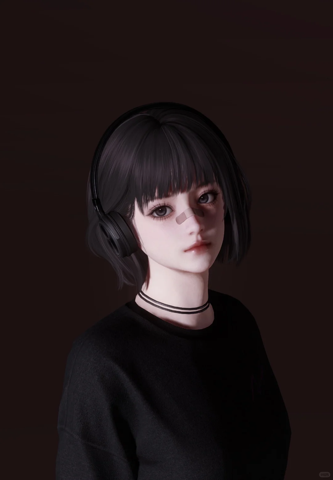 写真分享内附模版｜被耳机戴住的女孩子🎧