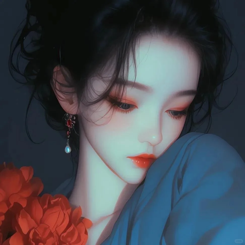 来一组清冷风头像！ai绘画