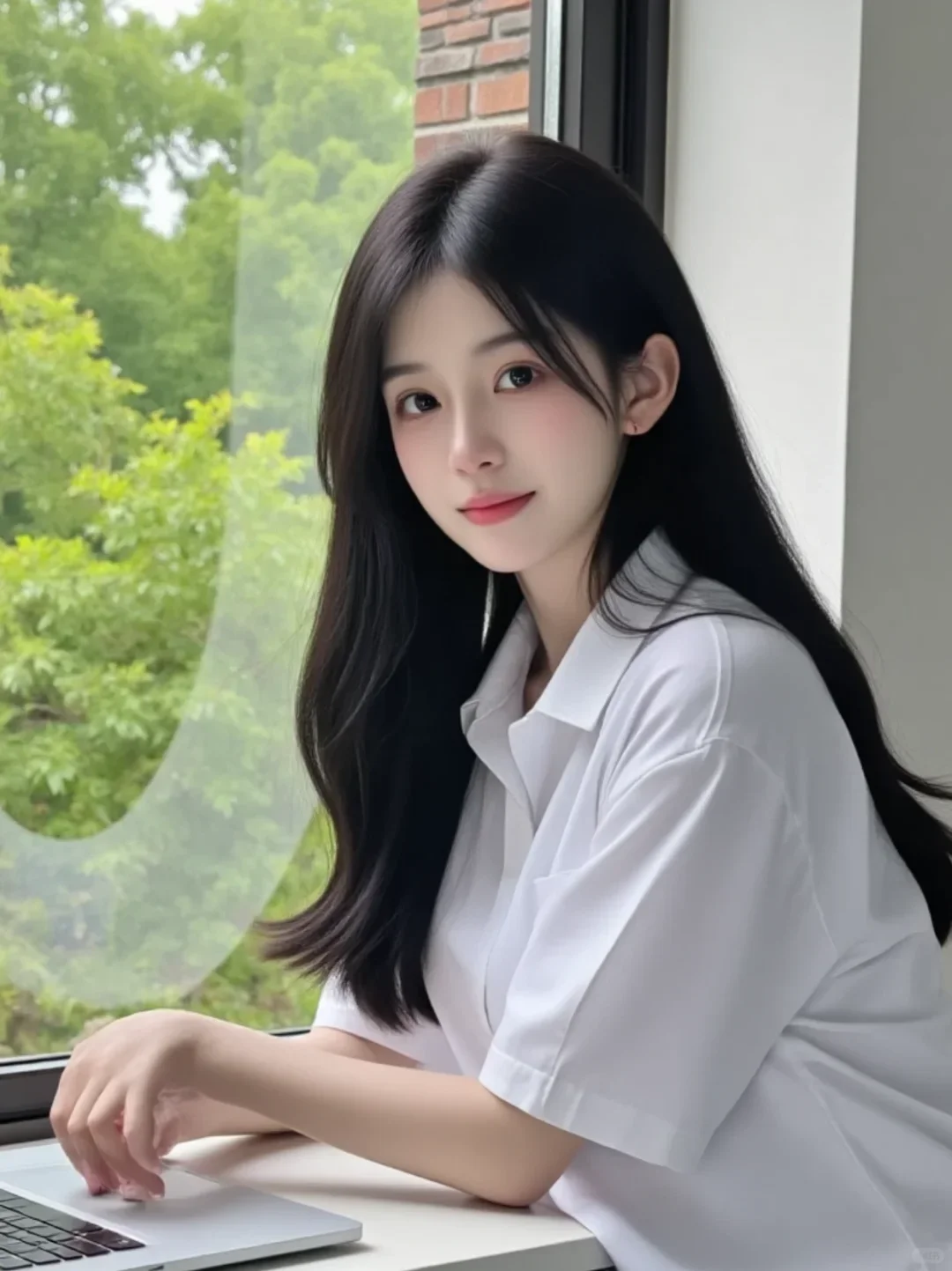 AI生成女头