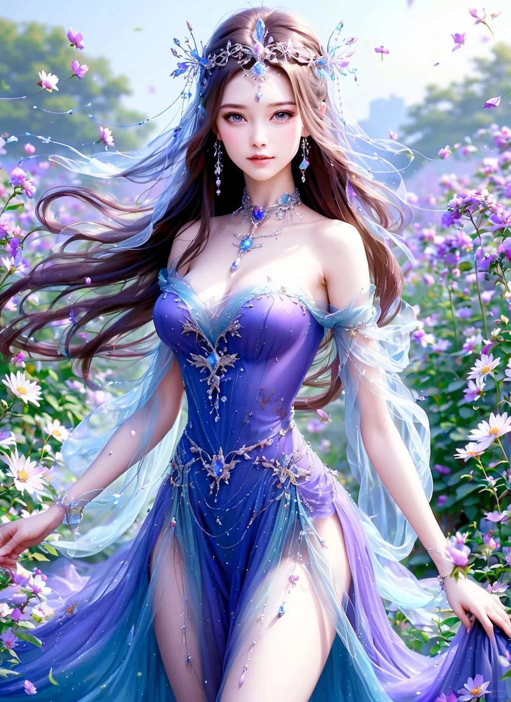 ai插画 女神写真风～
