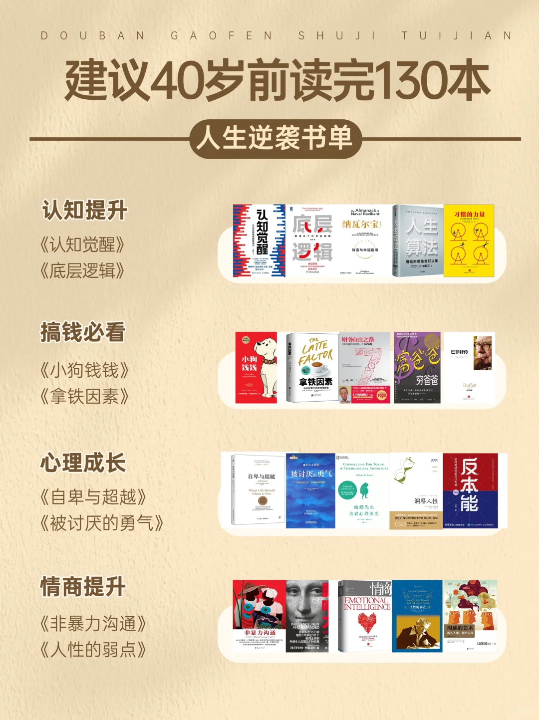 人生逆袭书单｜建议在40岁前逼自己读完‼️