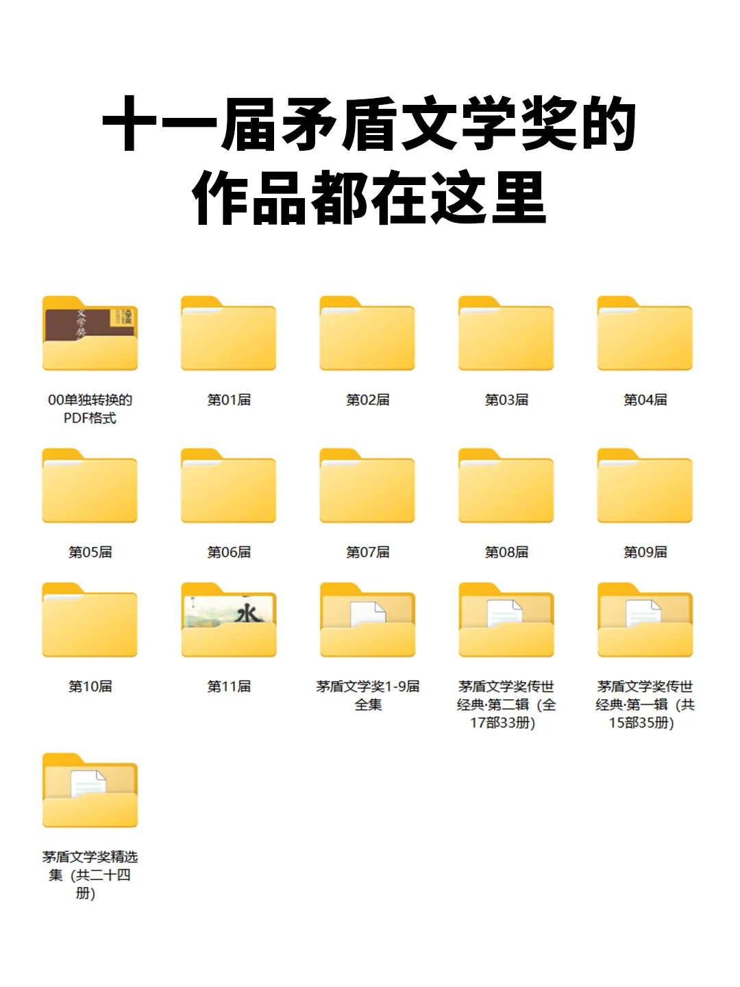 所有矛盾文学奖的作品都整理好了