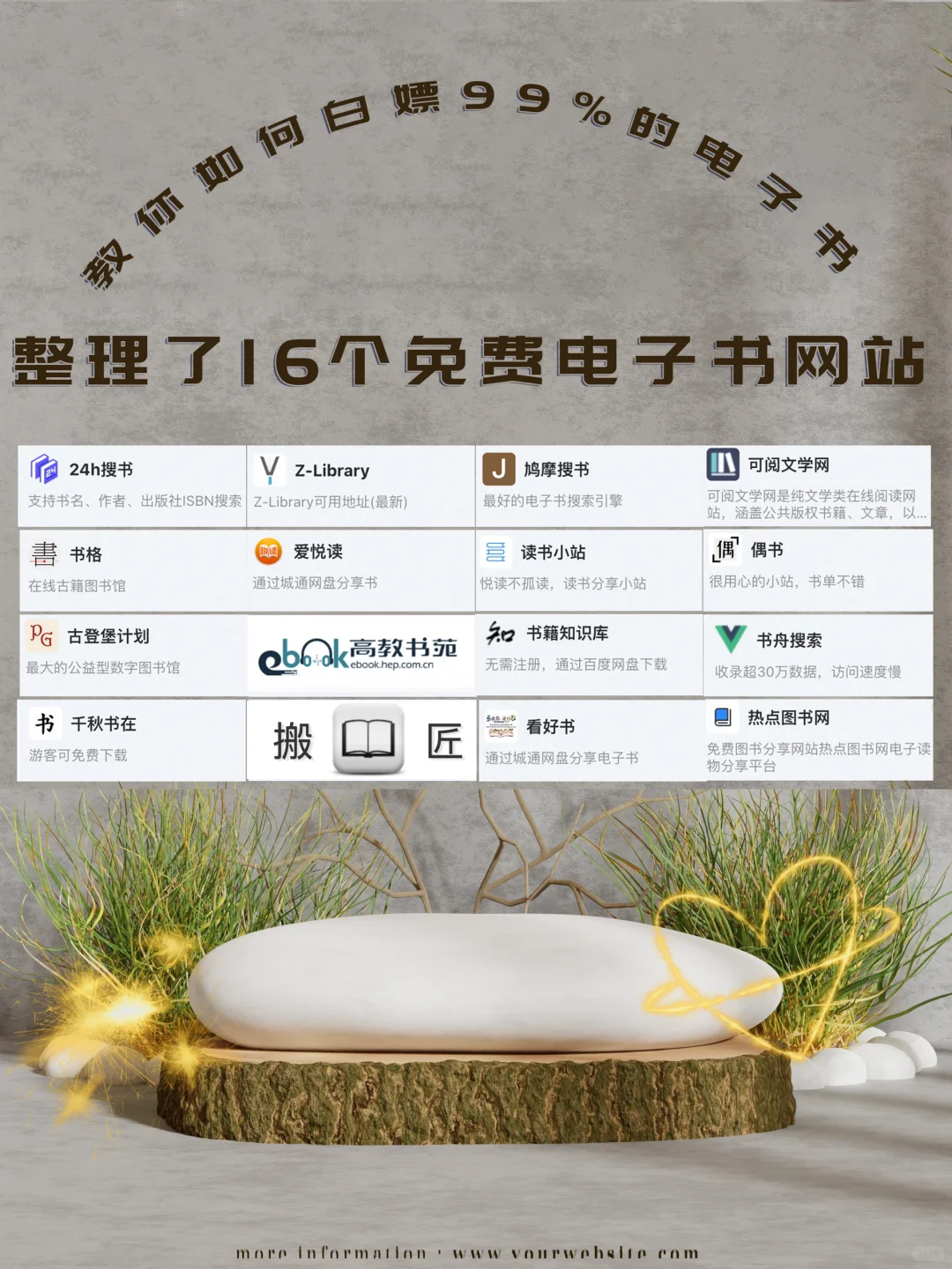 宝子们快码住❗️整理了16个超赞🆓电子书网址