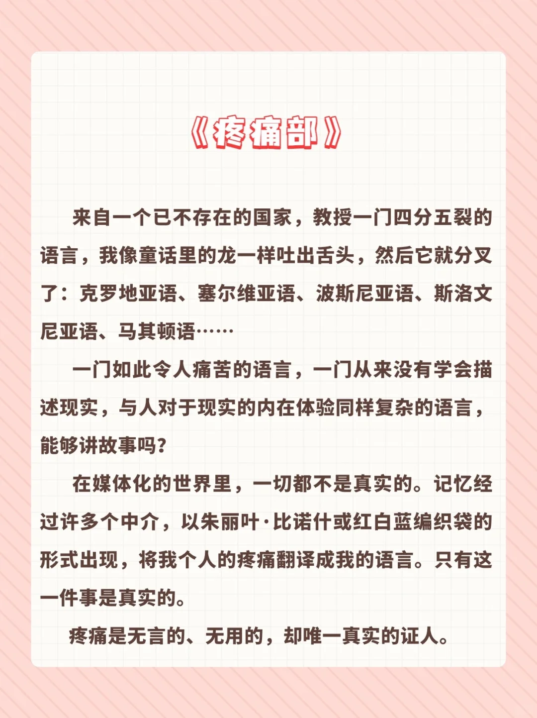 好书推荐《疼痛部》