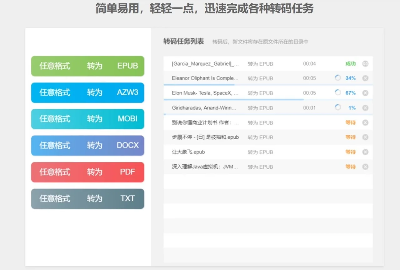 电子书格式转换工具电子书文档格式互转