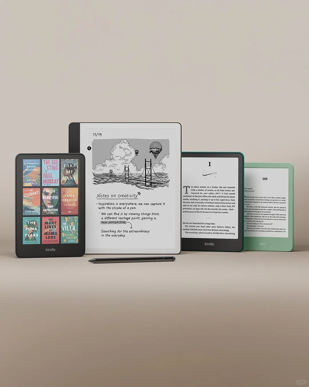 给你总结一下 Kindle刚上线的四款新品