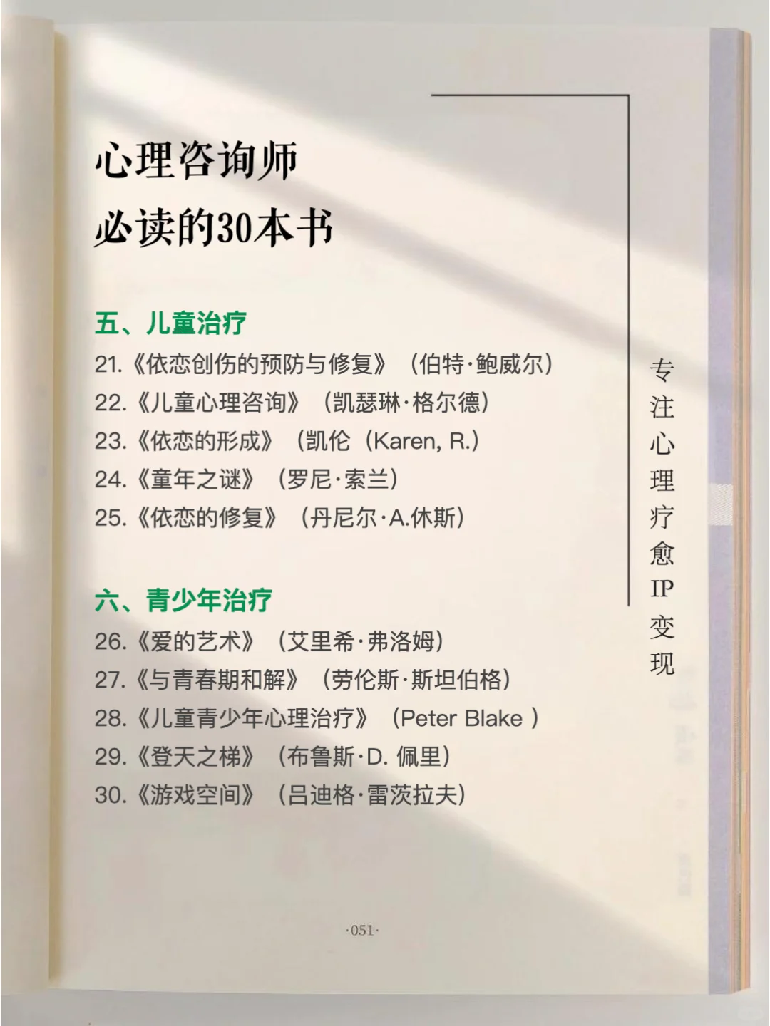 心理咨询师必看的30本书，建议收藏！