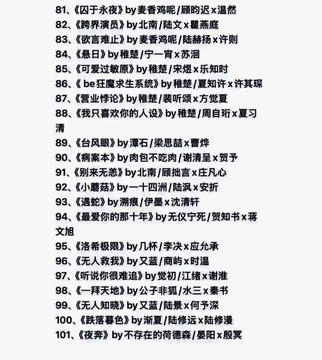 101本原耽小说合集未删减版txt