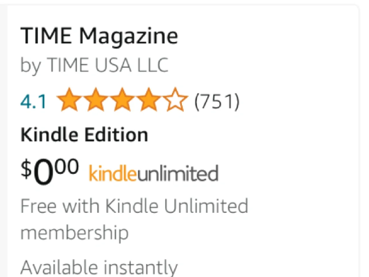kindle阅读时代周刊