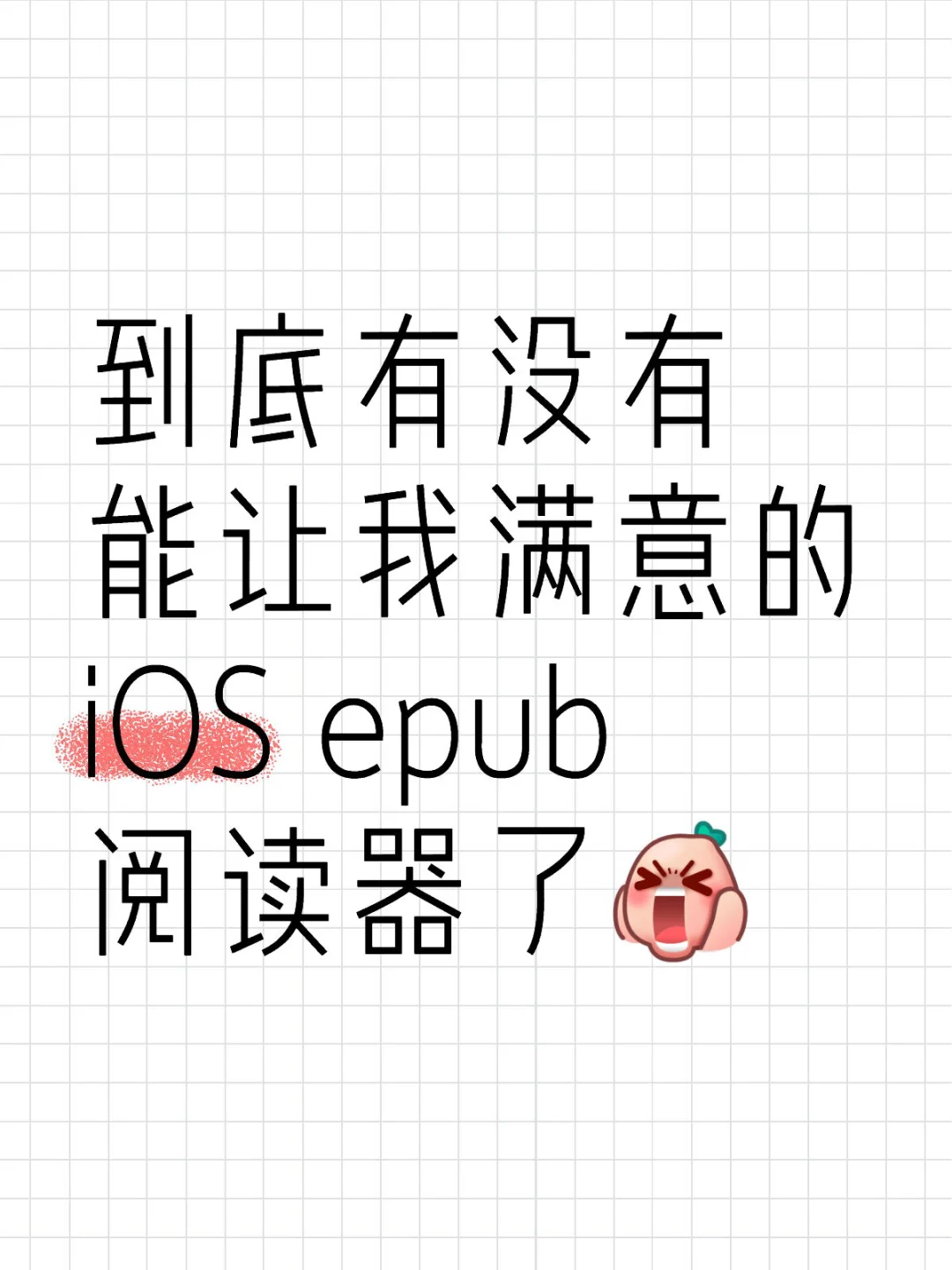 iOS根本没有好用的epub阅读器