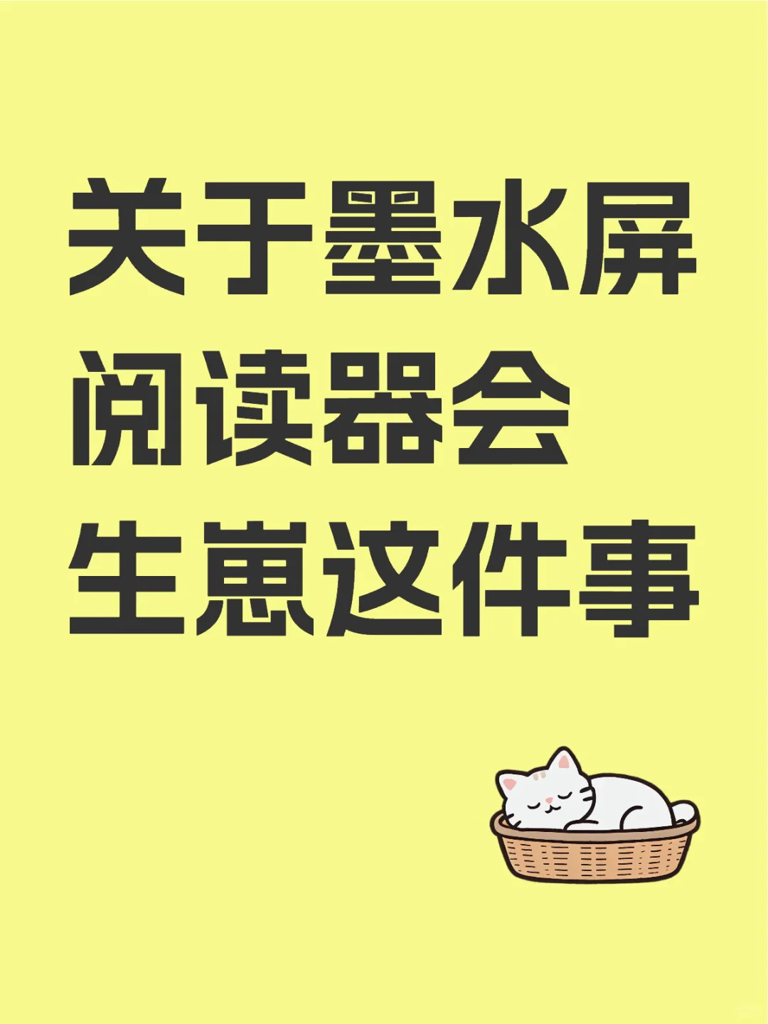 关于墨水屏阅读器会生崽这件事