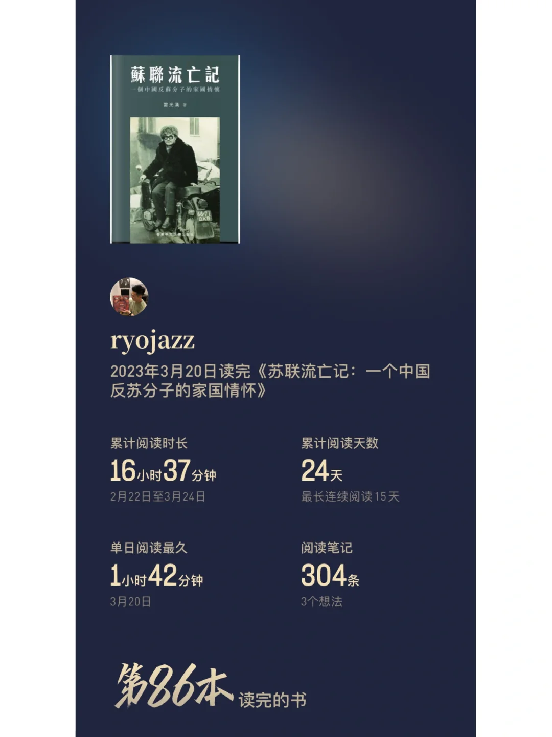 2023第十本 《苏联流亡记》雷光汉
