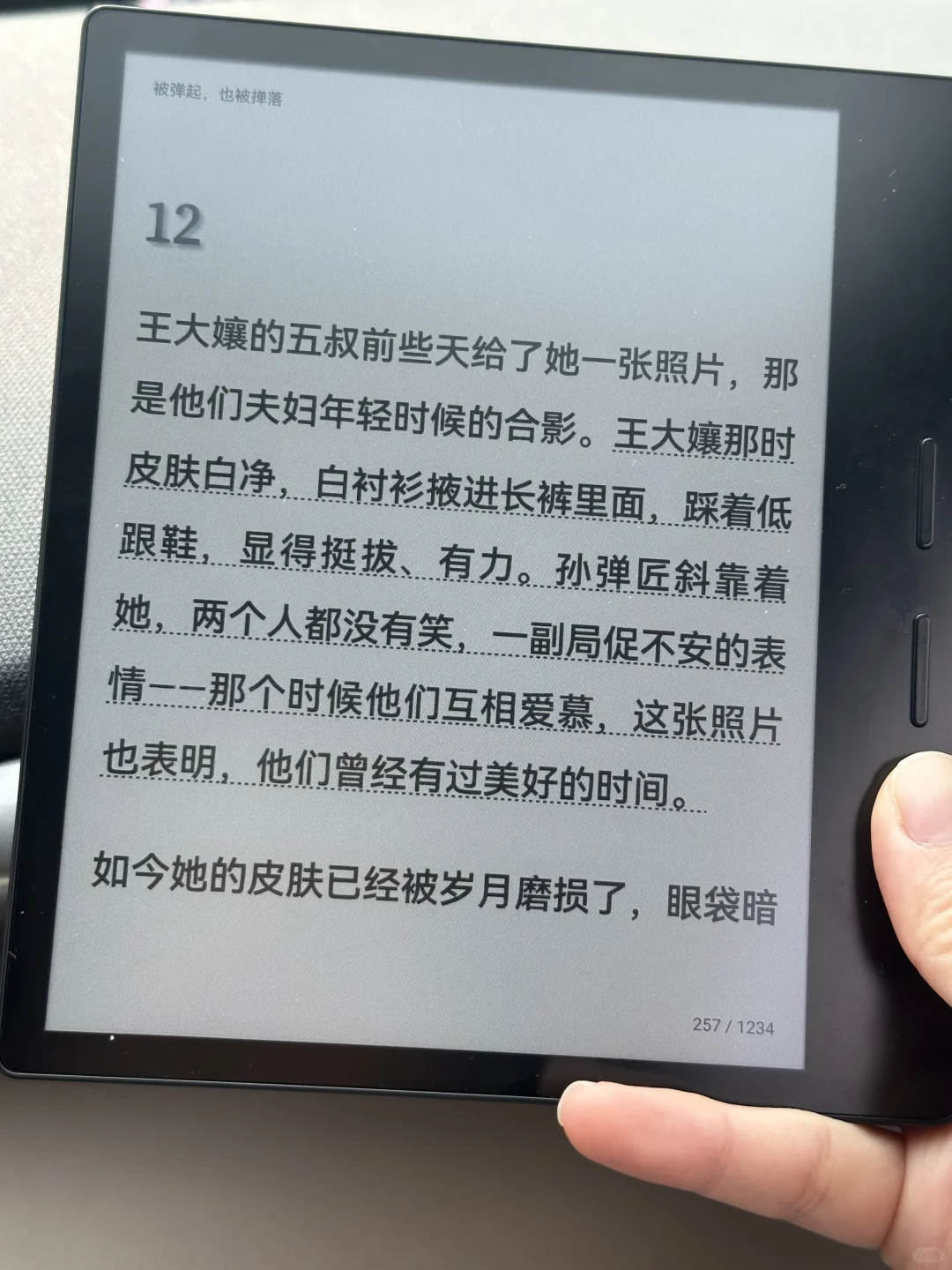 阳光下的彩屏阅读器真好看
