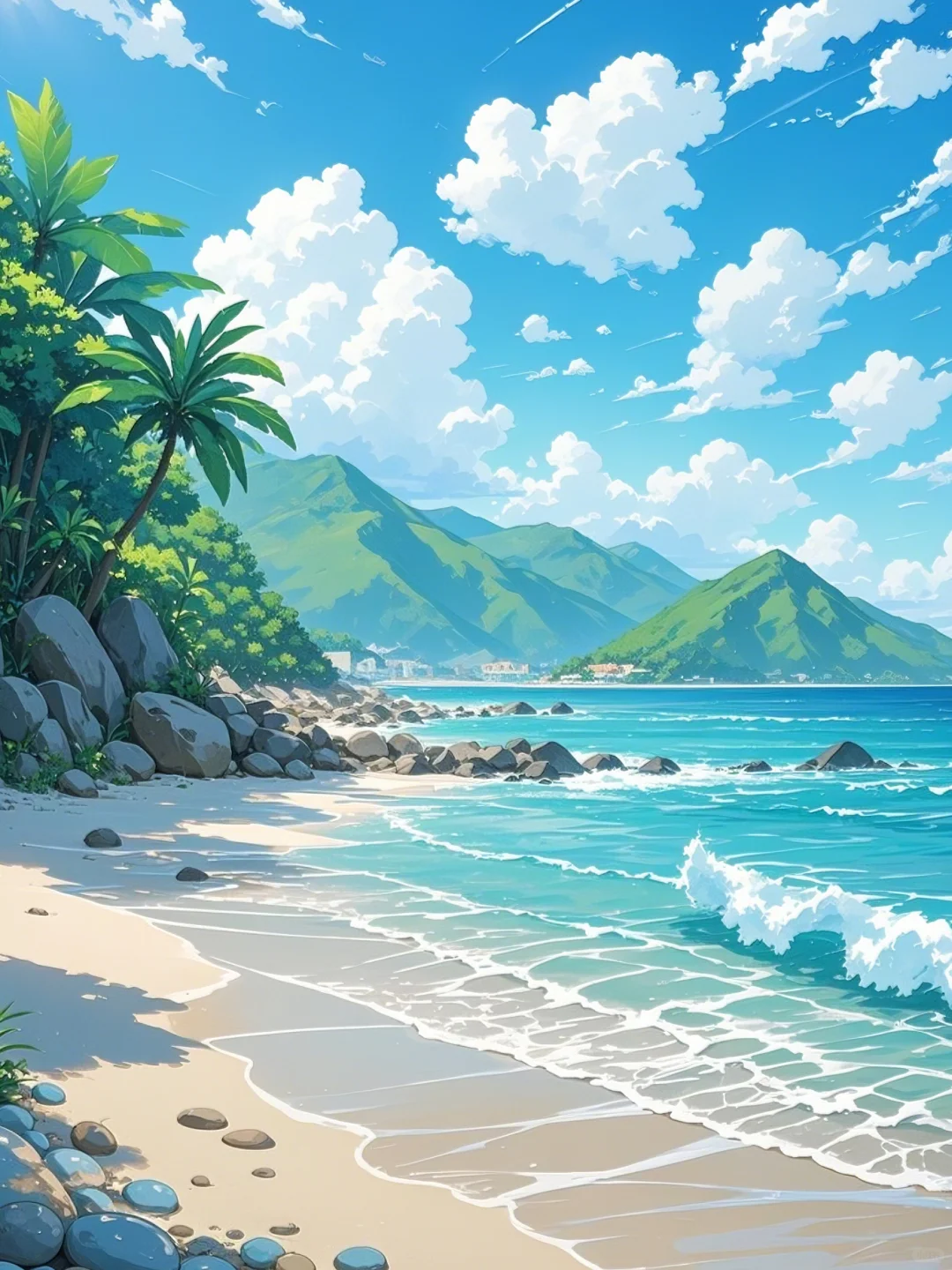 每日分享治愈系风景丨蓝色海边