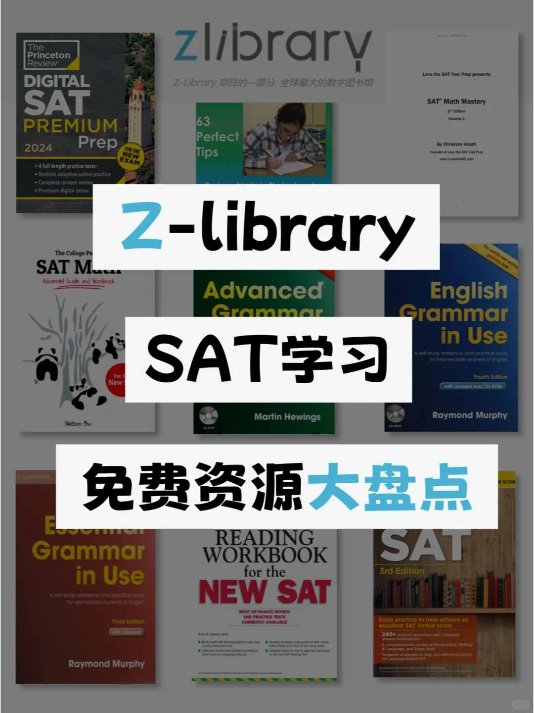 还有哪个SAT人没有白嫖zlib上的学习资源？
