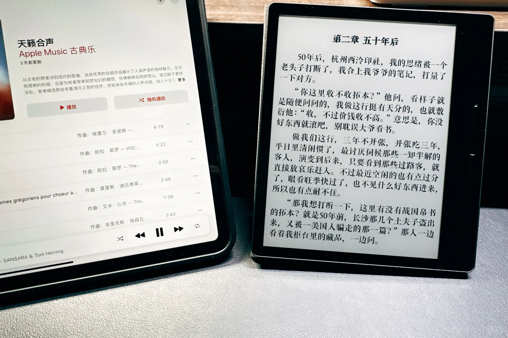 用墨水屏看盗墓笔记