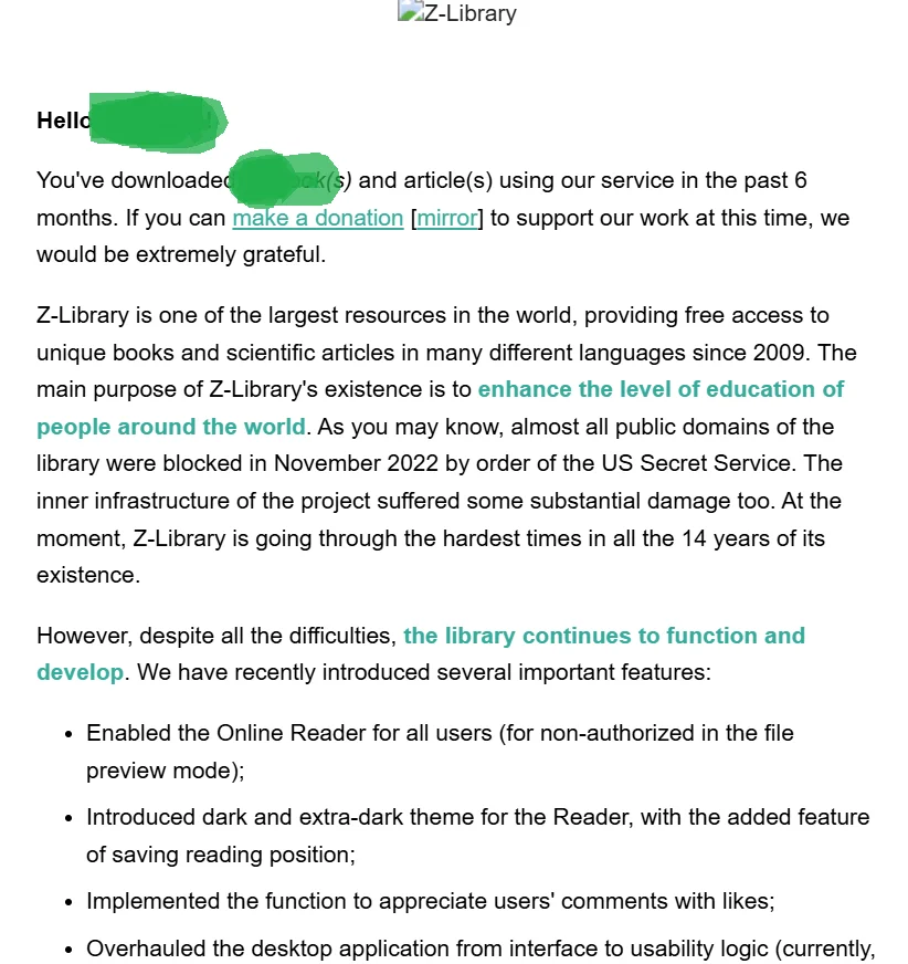 Z-Library跟我要捐款了