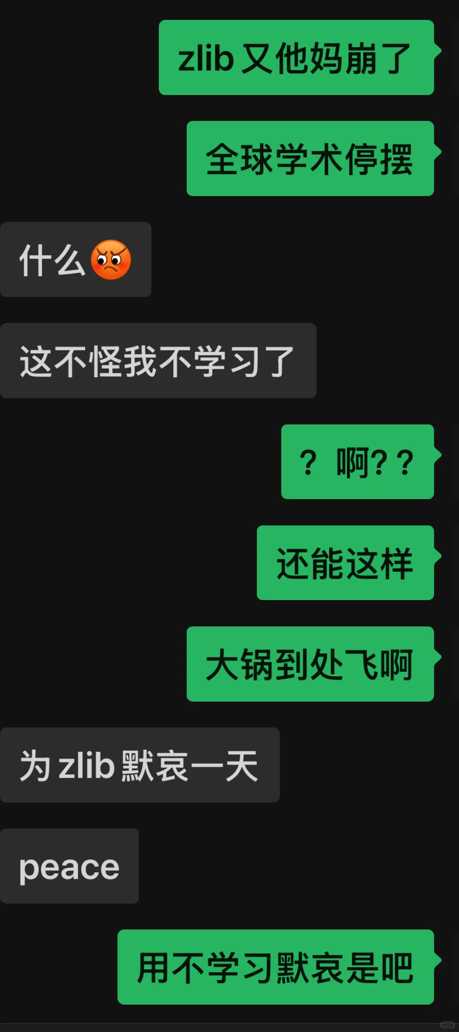 嗯嗯 zlib崩了 停止学习默哀一天