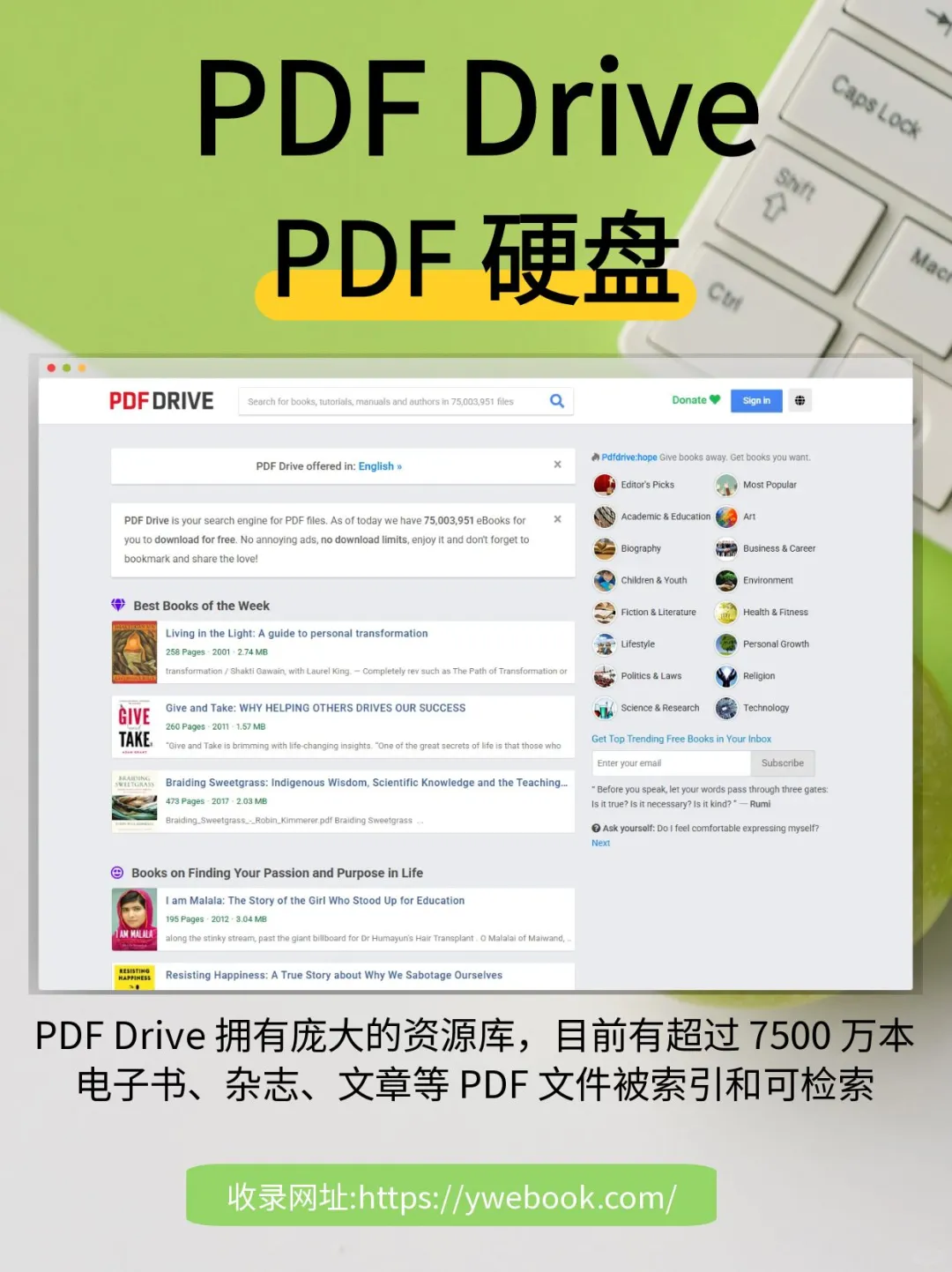 3个好用的英文电子书资源网站