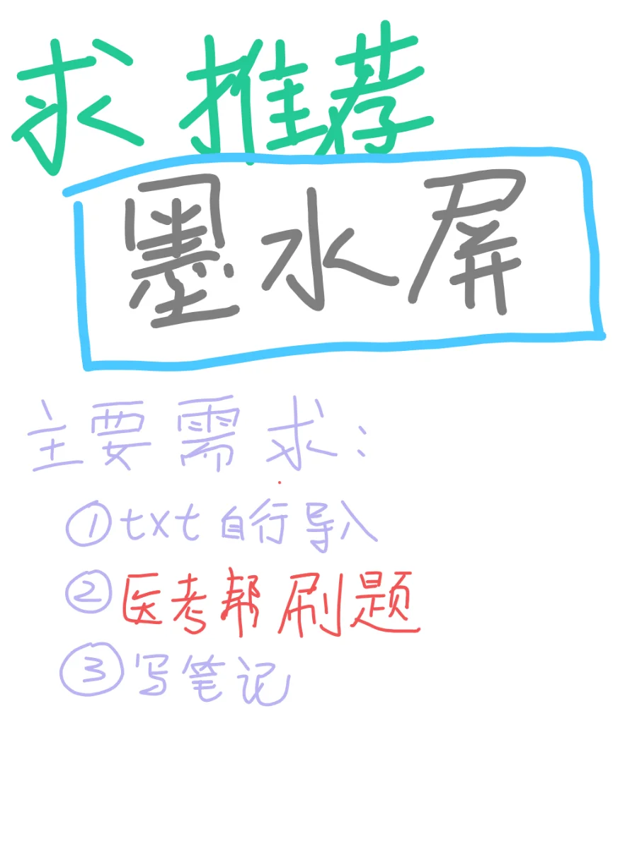 在考虑入手墨水屏，求安利或避雷