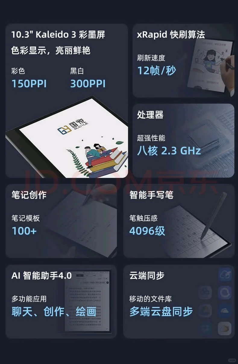 99新国悦k3 4+46彩墨屏电纸书阅读器