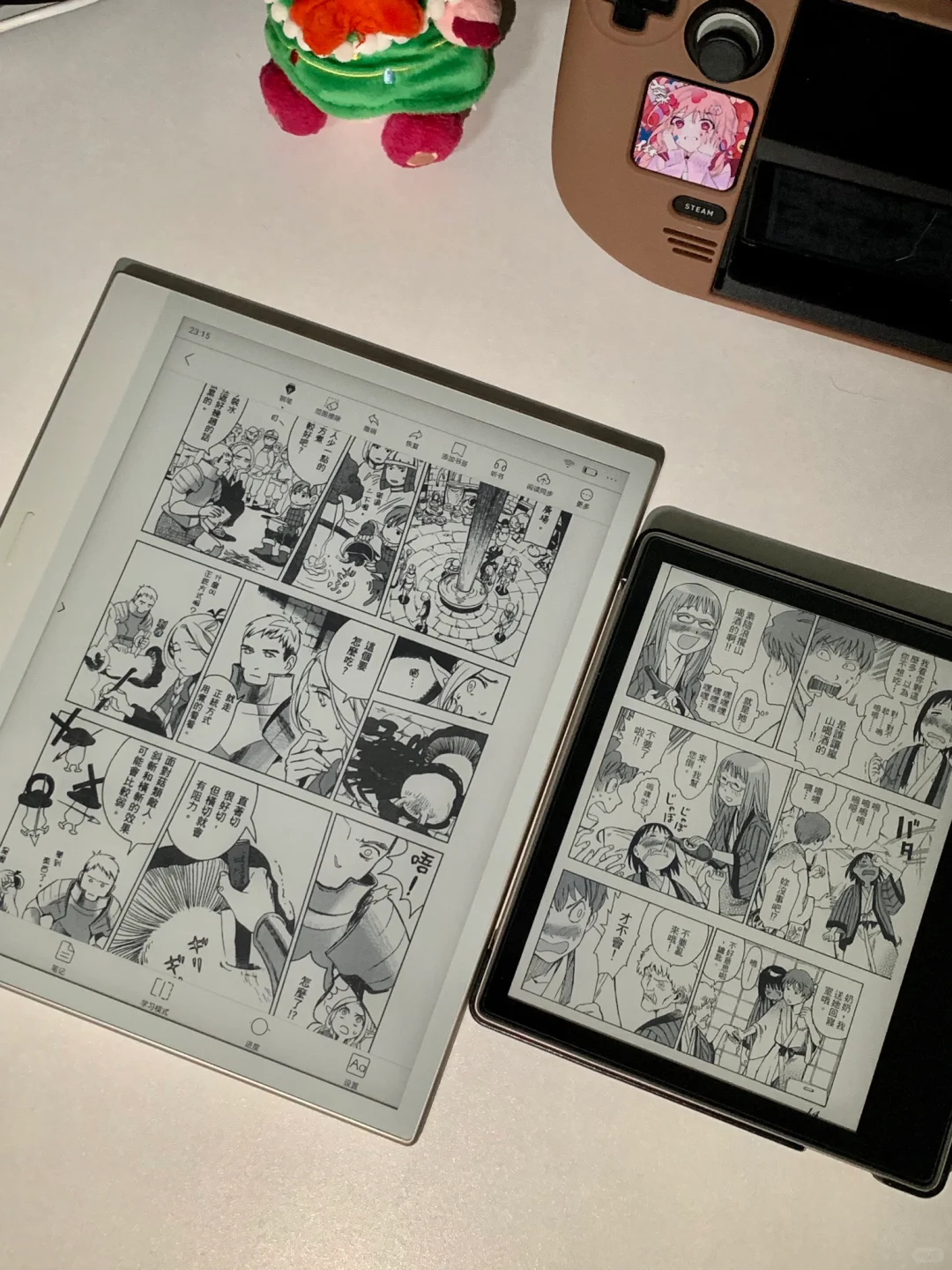 掌阅和Kindle看漫画的显示对比