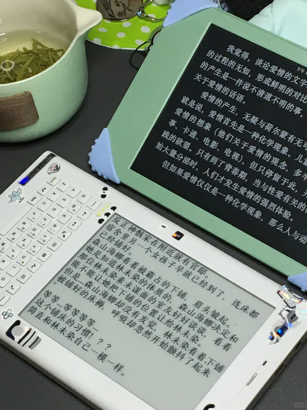 好横的两台电纸书
